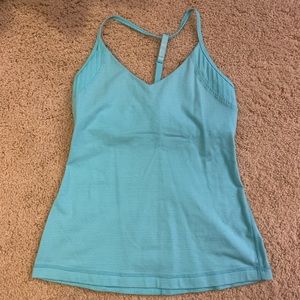 Lululemon workout tank top blue stripes small